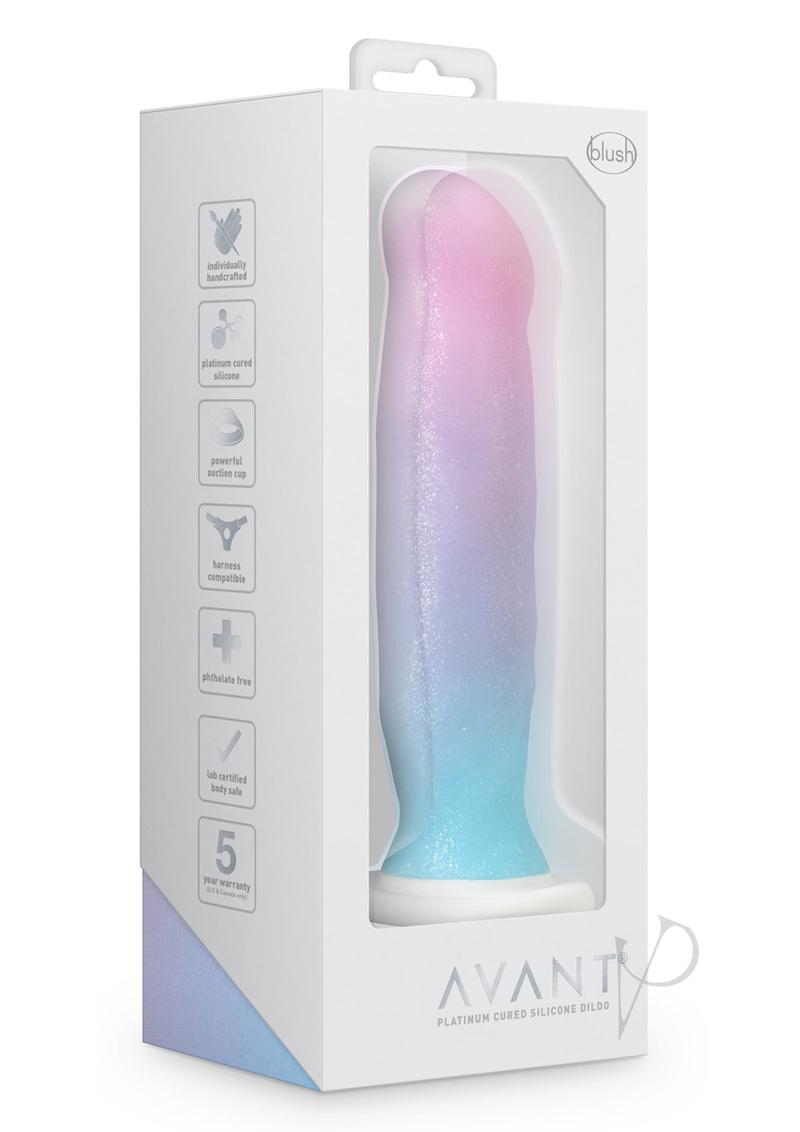 Avant D17 Lucky Silicone Dildo 8in - Multicolor