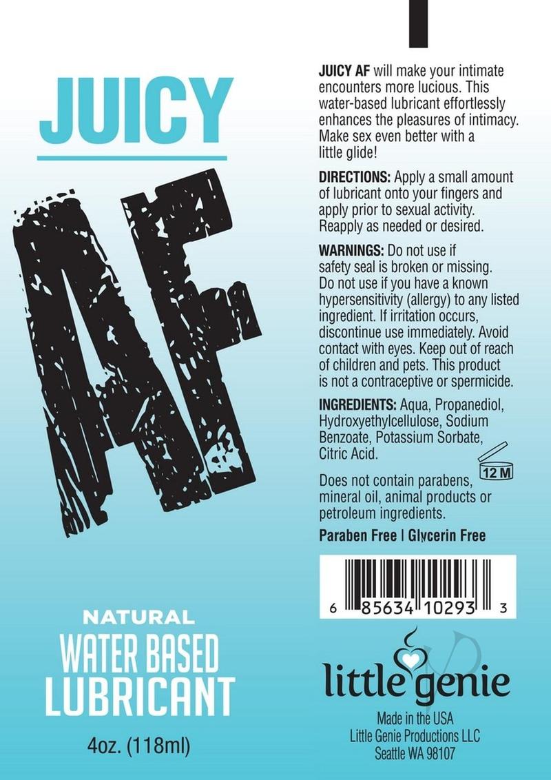 Juicy AF Natural Water Based Lubricant 2oz