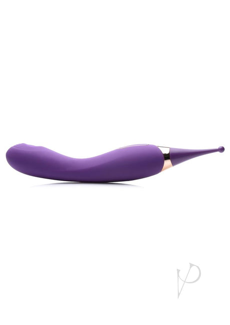 Inmi Power Zinger Pro Pulsing G-Spot Silicone Rechargeable Pinpoint Vibrator with Interchangeable Tips -Purple