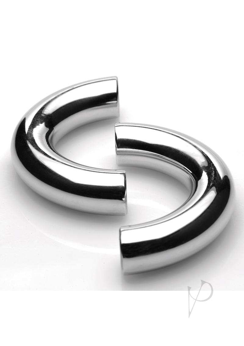 Master Series Mega Magnetize Stainless Steel Cock Ring 1.75in - Silver