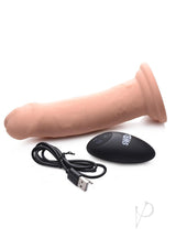 Swell 7X Inflatable and Vibrating Silicone Rechargeable Dildo with Remote Control 7in - Vanilla