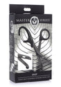 Master Series Snip Heavy Duty Bondage Stainless Steel Scissors with Clip - Black