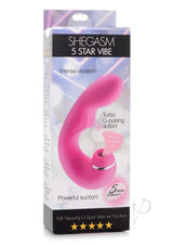 Inmi Shegasm 5 Star Tapping Silicone Rechargeable G-Spot Vibrator with Suction - Pink