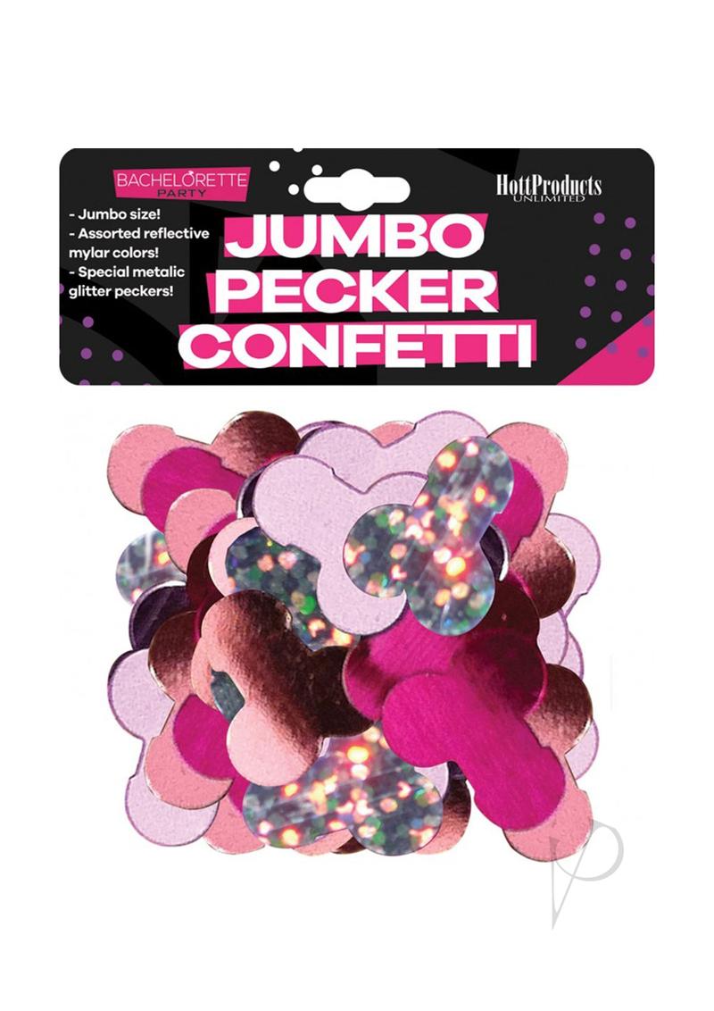 Bachelorette Mylar Party Pecker Confetti Jumbo - Multicolor