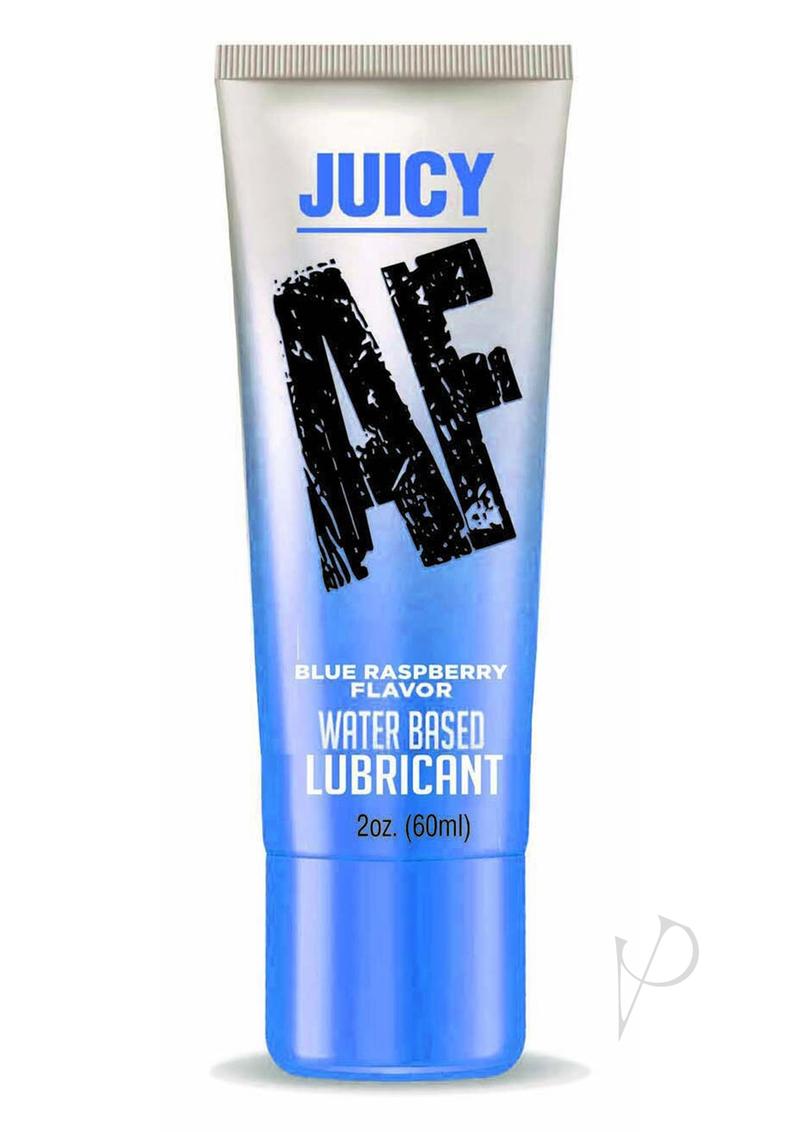 Juicy AF Water Based Flavored Lubricant Blue Raspberry 2oz