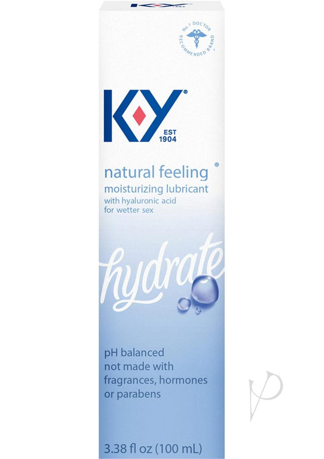 KY Hydrate Natural Feeling Moisturizing Lubricant with Hyaluronic Acid 3.38oz