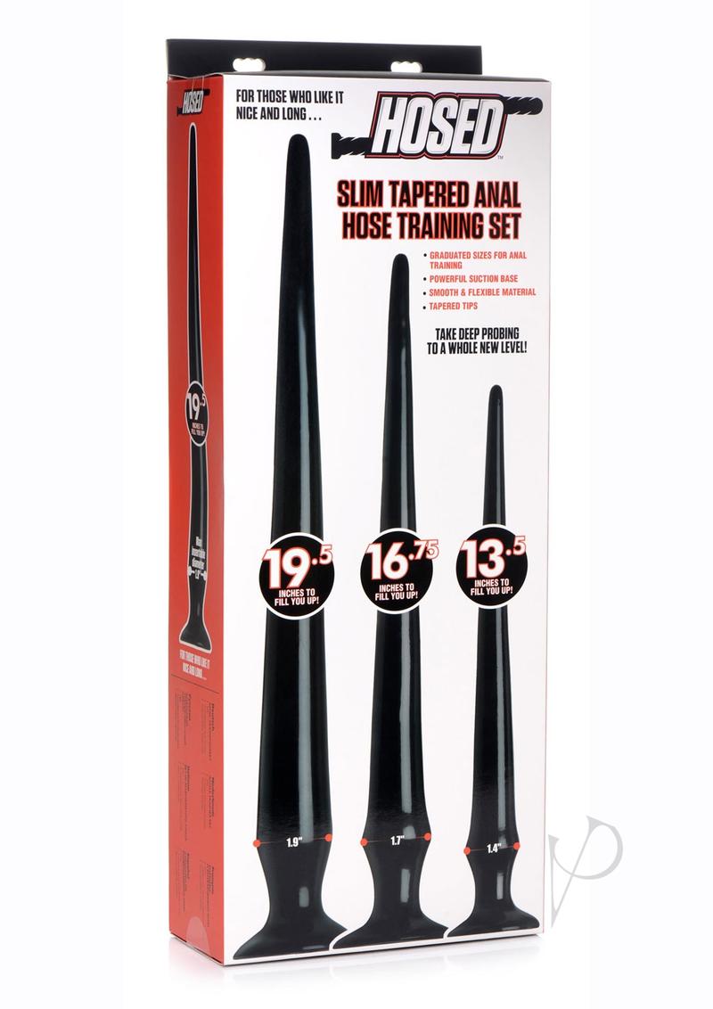 Hosed Slim Tapered Anal Hose Trainer Set (3 piece) - Black