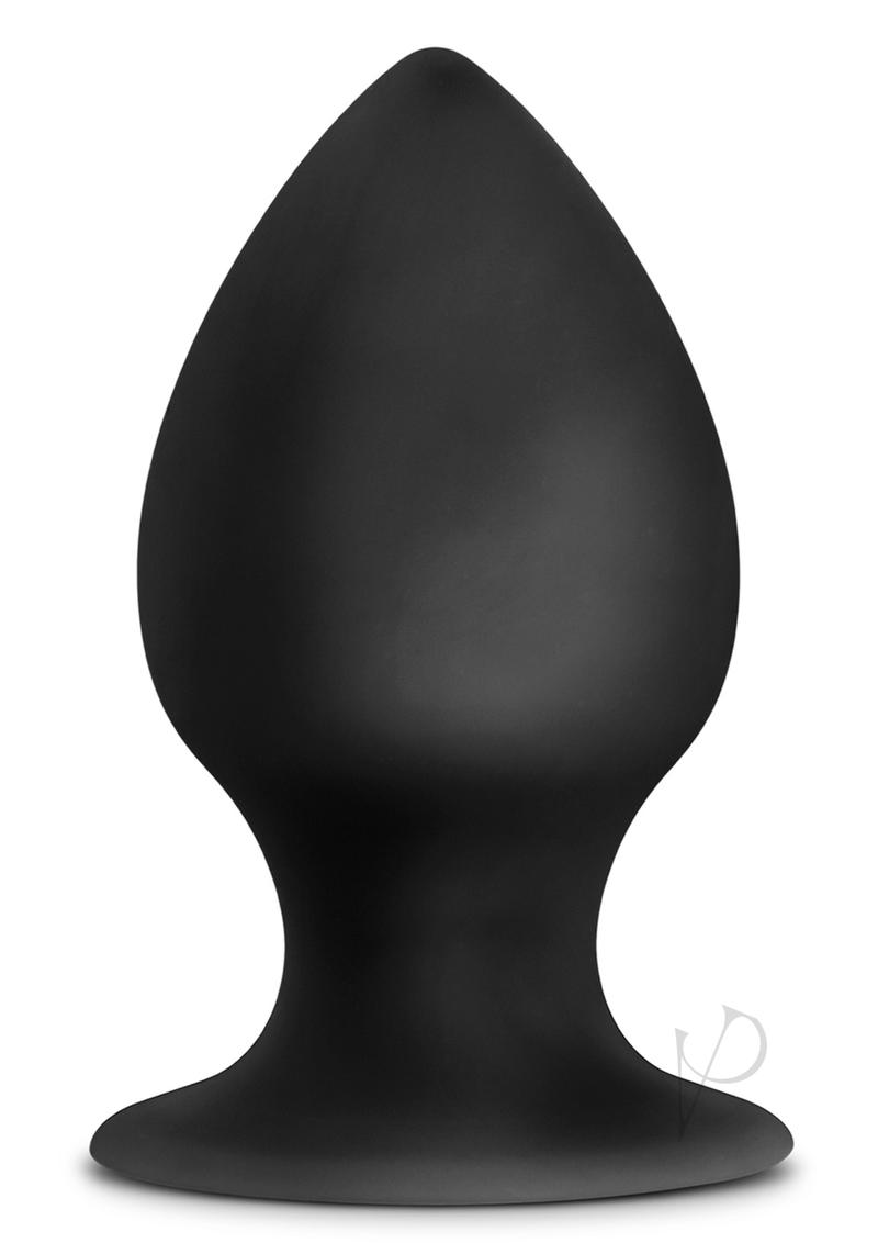 Anal Adventures Platinum Silicone Anal Stout Plug Large - Black