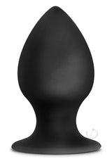 Anal Adventures Platinum Silicone Anal Stout Plug Large - Black