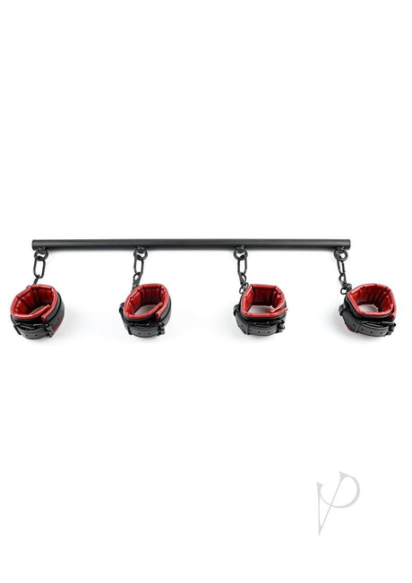 Saffron Spreader Bar and Cuff Set - Black/Red