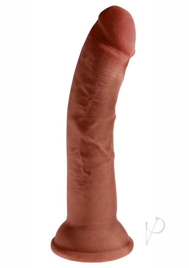 King Cock Plus Triple Density Dildo 8in - Chocolate
