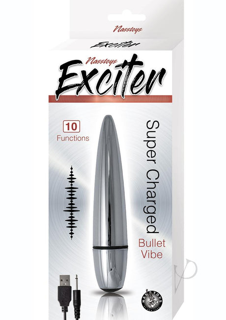 Exciter Rechargeable Bullet Vibrator - Silver