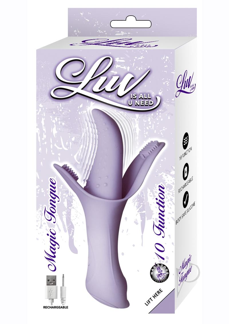 Luv Magic Tongue Silicone Rechargeable Clitoral Stimulator - Lavender