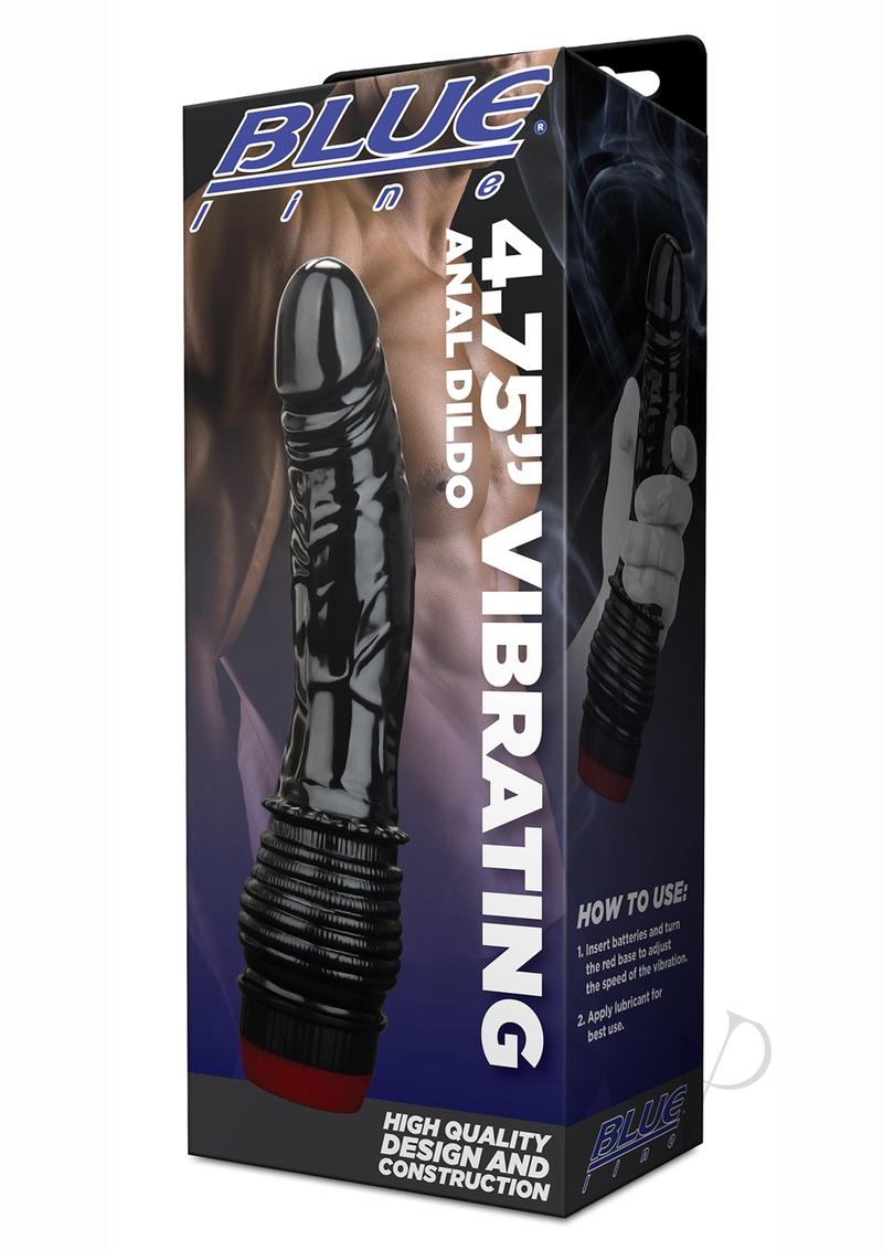 CandB Gear Vibrating Anal Dildo 4.75in - Black