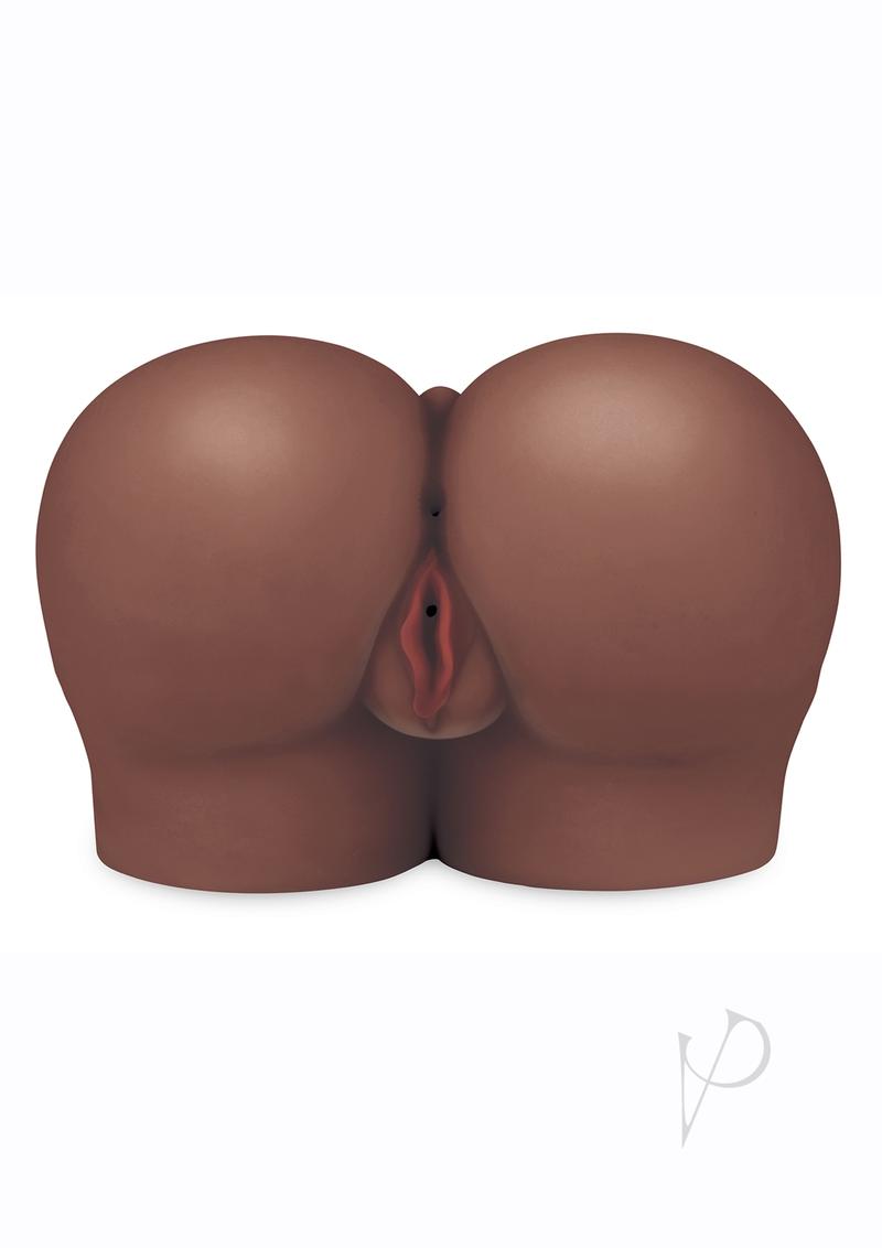 Luvdollz Remote Controlled Doggy Style Vibrating Rechargeable Pussy and Ass Masturbator with Bullets and Remote Control - Chocolate