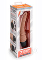 Powercocks Silicone Rechargeable Slim Anal Realistic Vibrator 7in - Caramel