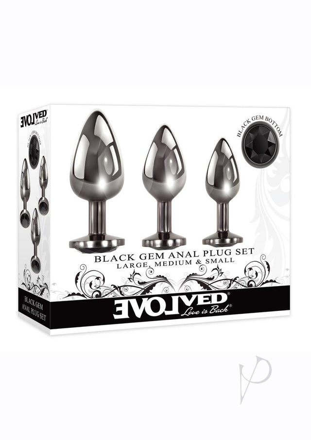 Black Gem Anal Plug Set (3 piece set)