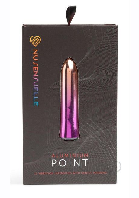 Nu Sensuelle Aluminium Point Rechargeable Warming Bullet - Rainbow