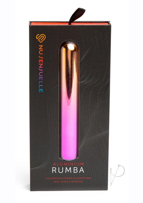 Nu Sensuelle Aluminium Rumba Rechargeable Warming Bullet - Rainbow