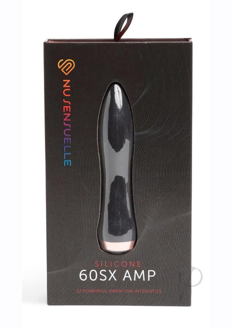 Nu Sensuelle 60SX AMP Silicone Rechargeable Bullet - Black/Rose Gold