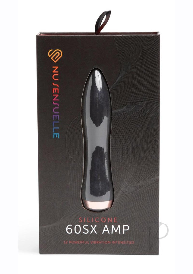 Nu Sensuelle 60SX AMP Silicone Rechargeable Bullet - Black/Rose Gold