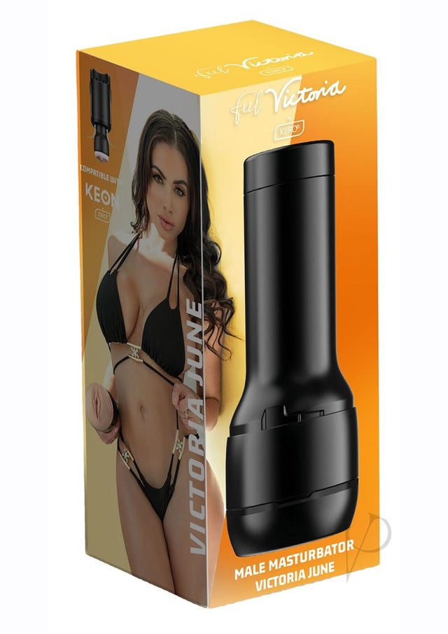 Kiiroo Feel Victoria June Stroker Interactive Masturbator - Pussy - Black/Vanilla