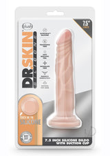 Dr. Skin Platinum Collection Dr. Carter Silicone Dildo with Suction Cup 7.5in - Vanilla