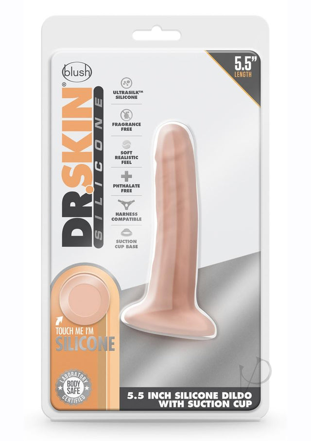 Dr. Skin Platinum Collection Dr. Lucas Silicone Dildo with Suction Cup 5.5in - Vanilla