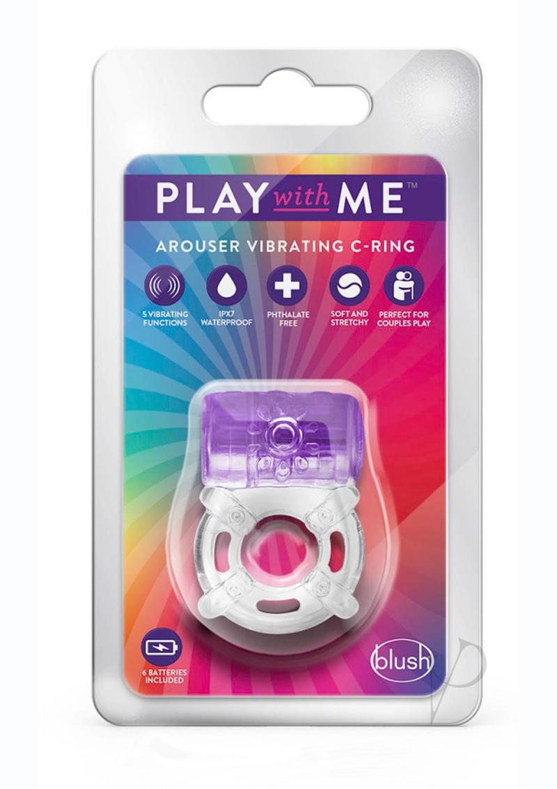 Play with Me One Night Stand Vibrating Cock Ring - Purple