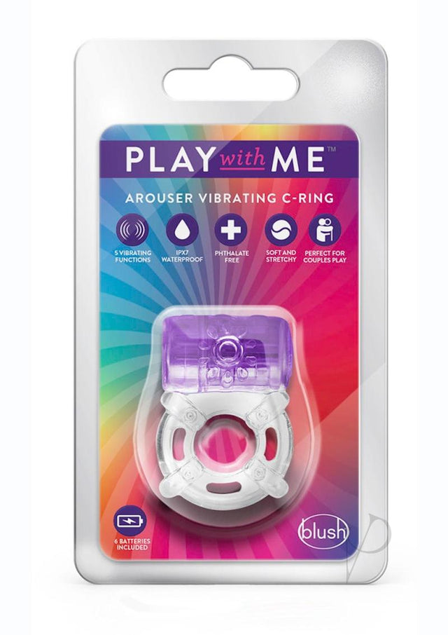Play with Me One Night Stand Vibrating Cock Ring - Purple