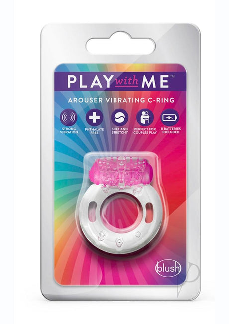 Play with Me Arouser Vibrating Cock Ring - Pink