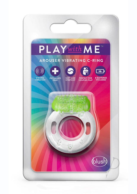 Play with Me Arouser Vibrating Cock Ring - Green