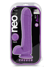 Neo Elite Silicone Dual Density Dildo with Balls 11in - Purple