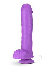 Neo Elite Silicone Dual Density Dildo with Balls 11in - Purple