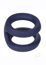 Viceroy Dual Ring Silicone Cock Ring - Blue