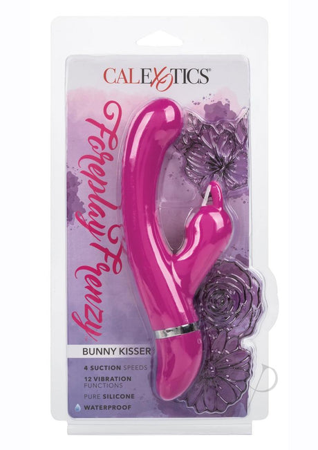 Foreplay Frenzy Bunny Kisser Silicone Rabbit Vibrator - Purple