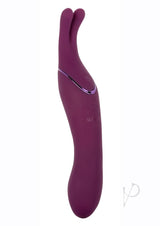 Tempt and Tease Sass Rechargeable Silicone Vibrator with Clitoral Stimulator - Purple