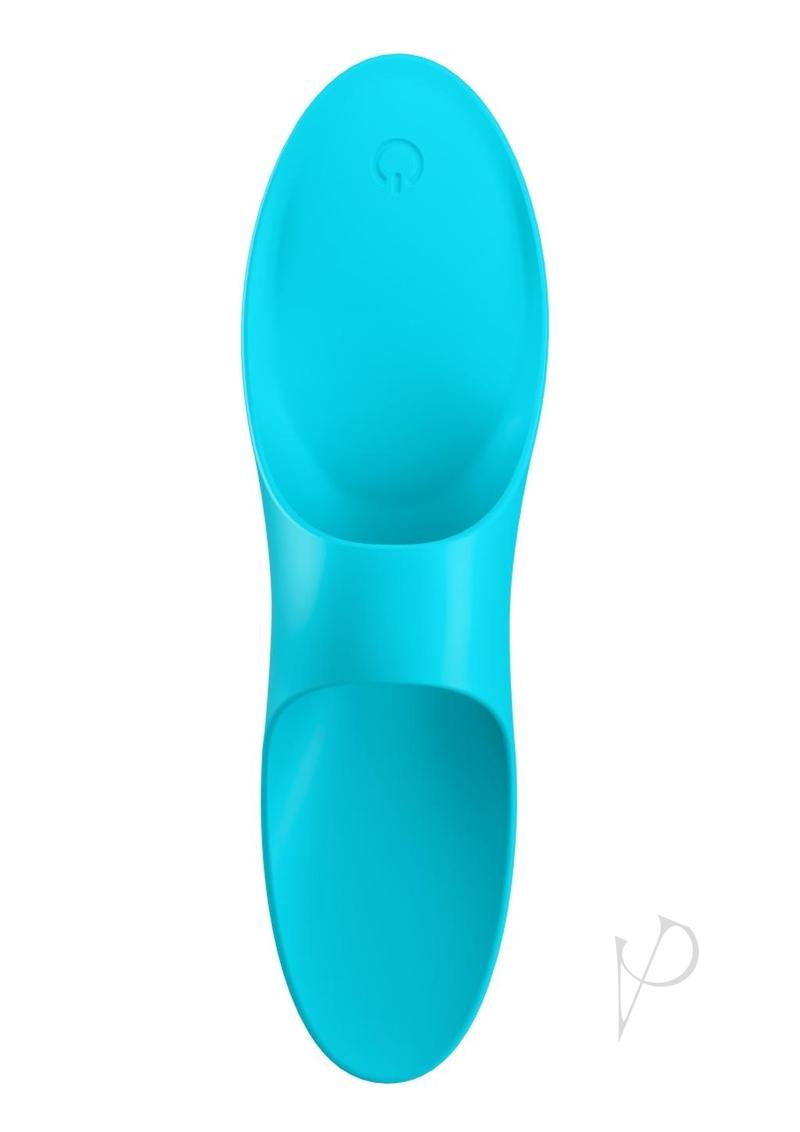 Satisfyer Teaser Rechargeable Silicone Finger Vibrator - Blue