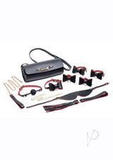 Master Series Black and Red Bow Bondage Set with Carrying Case