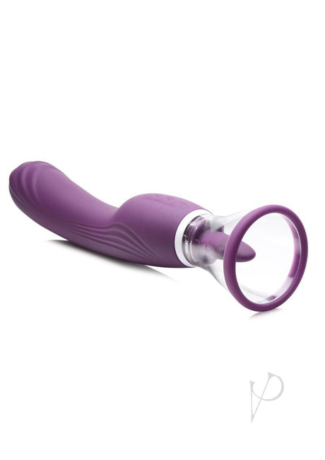 Inmi Shegasm Rechargeable Silicone Licking and Sucking Vibrator - Purple