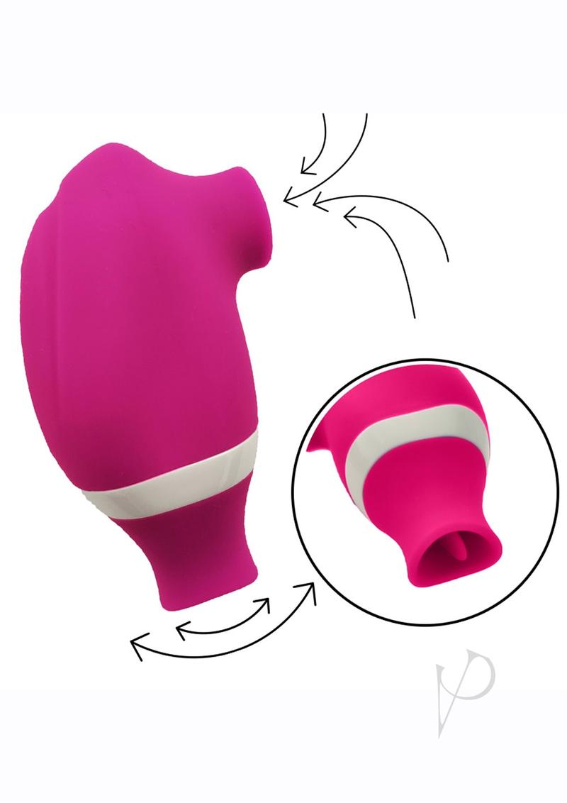 Stardust Supernova Silicone Vibrating Clitoral Stimulator - Magenta