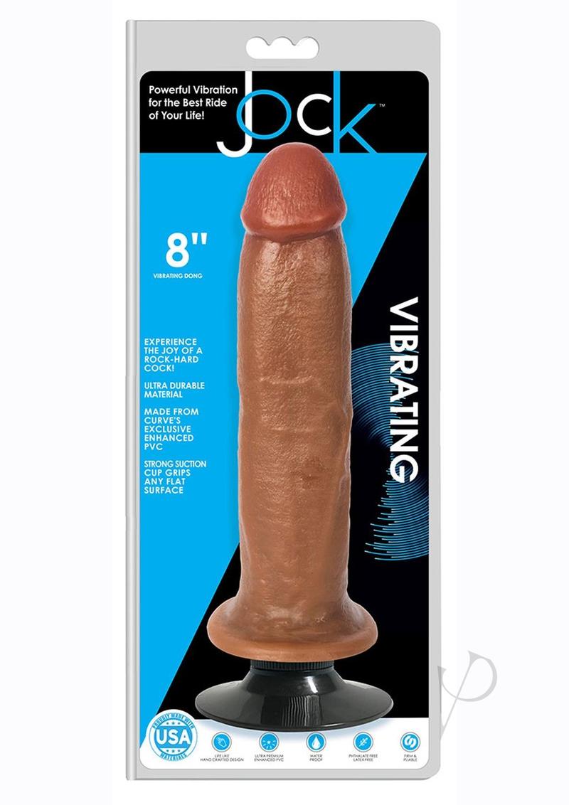 JOCK Vibrating Dildo 8in - Caramel