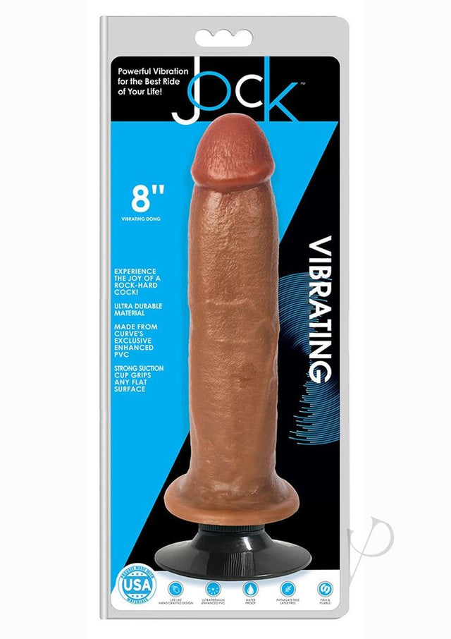 JOCK Vibrating Dildo 8in - Caramel