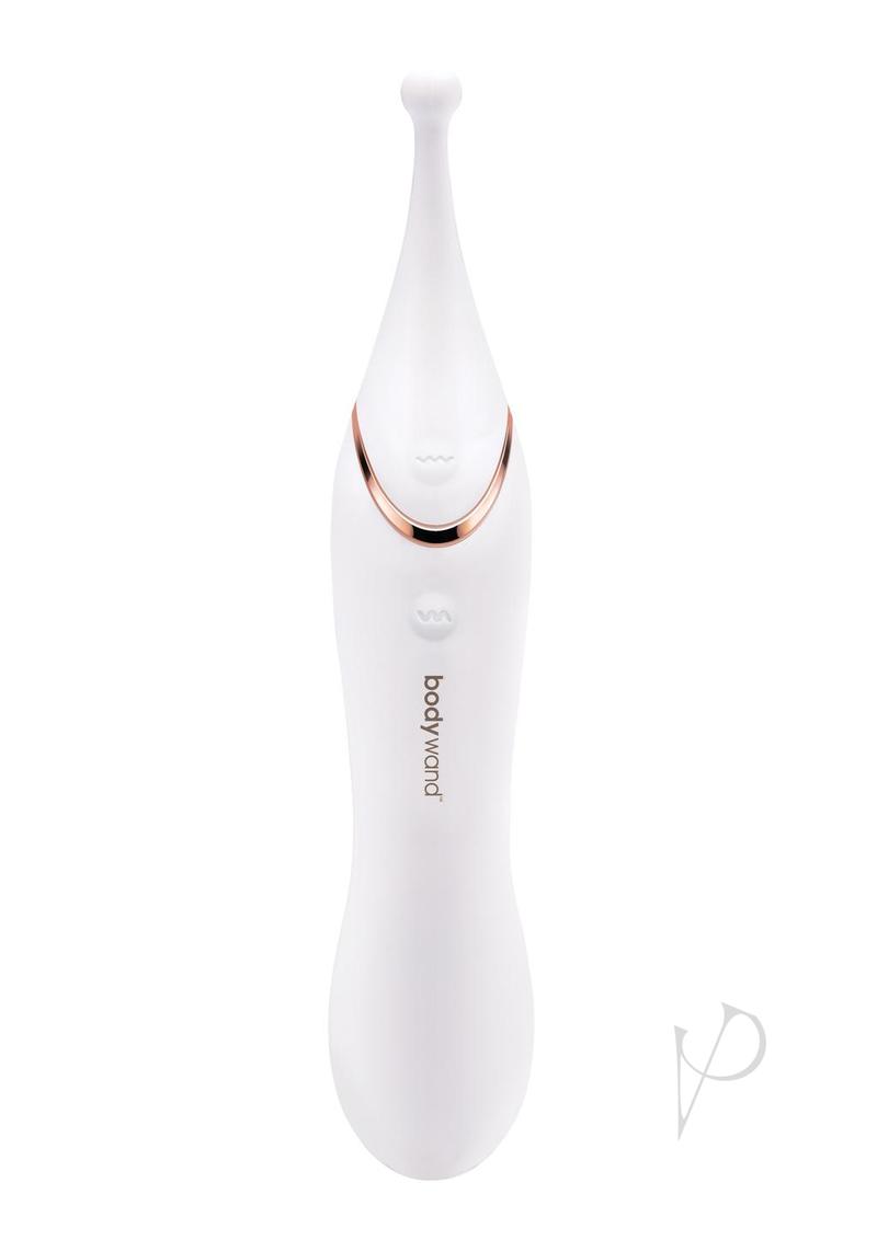 Bodywand Dual Stim Vario Silicone Vibrator - White/Gold