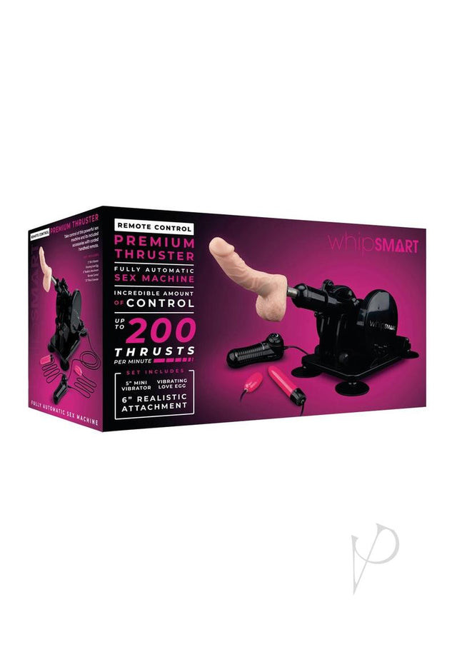 WhipSmart Remote Control Premium Thruster Fully Automatic Sex Machine - Black/Vanilla