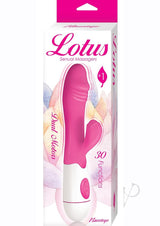 Lotus Sensual Massager #1 Silicone Rabbit Vibrator - Pink/White
