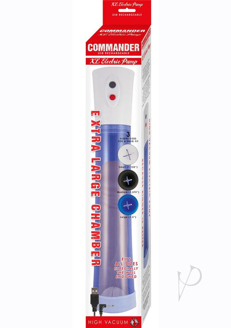 Commander Extra Large Electric Rechargeable Pump - Blue/White