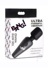 Bang! 10X Vibrating Mini Rechargeable Silicone Wand - Black