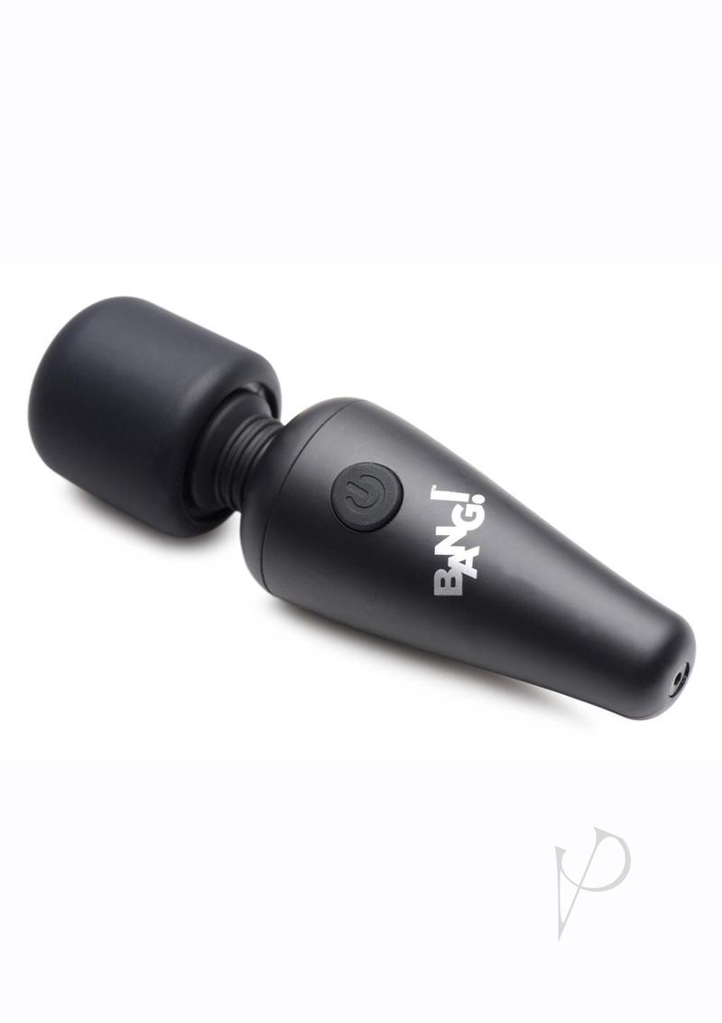 Bang! 10X Vibrating Mini Rechargeable Silicone Wand - Black