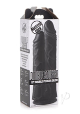 Master Cock Double Stuffer Double Pecker Dildo 10in - Black